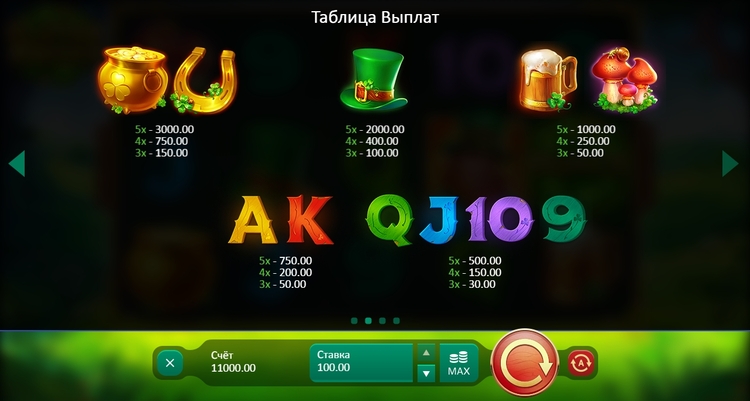 Game symbols of Clover Riches slot machine