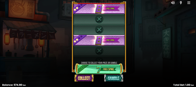 If the arrow stops on an empty cell, the user will return to normal play